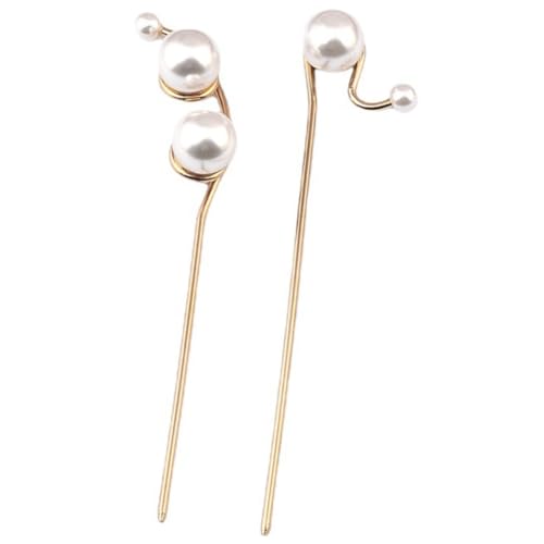 VALICLUD 2 Stück Teiliges Perlen Metall Haarnadeln Haarforke für Damen Leicht Langlebig Eleganter Haarschmuck Geeignet für Verschiedene Anlässe von VALICLUD