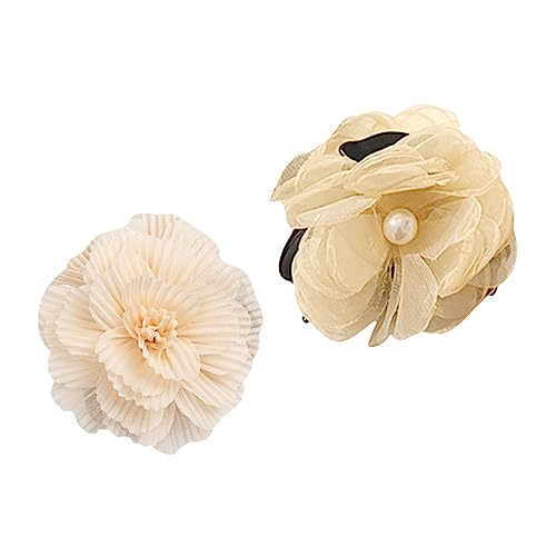 VALICLUD 2 Stück Teiliges Retro Haarklammern mit Blumenmotiv Strapazierfähige Kunststoff Haarspangen für Damen Rutschfeste Haargreifer Geeignet für Dünnes Dickes Haar Modischer Haarschmuck von VALICLUD