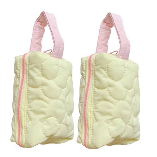 VALICLUD 2stücke Kosmetiktasche Mit Griff Große Kapazität Tragbar Für Reisen Make-up-Organizer-Tasche Stiftetasche Vielseitig Für Schule Büro Und Reisen von VALICLUD