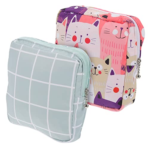 VALICLUD 2 Stück Tragbare Hygienebeutel für Damen Cartoon Sanitary Napkin Organizer für Schule Reisen und Alltag Aus Baumwolle Kompakt und Katze VALICLUD 2 Stück Tragbare Hygienebeutel für Damen Cartoon Sanitary Napkin Organizer für Schule Reisen und Alltag Aus Baumwolle Kompakt und Katze von VALICLUD