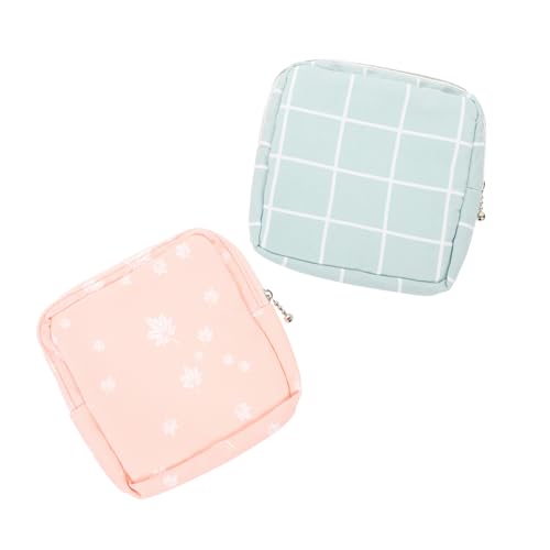 VALICLUD 2 Stück Tragbare Hygienetasche für Damenbinden mit Reißverschluss Kompakte Aufbewahrungstasche für Slipeinlagen Geeignet für Reisen Outdoor Multifunktional für Kosmetik und von VALICLUD