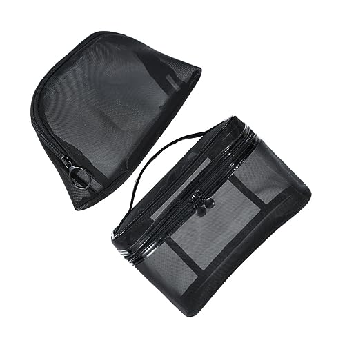 VALICLUD 2 Stück Tragbare Mesh Kulturbeutel Große Kapazität Kosmetiktaschen Für Damen Reise Make up Taschen Leichte Und Langlebige Aufbewahrungstaschen Mit Netzdesign von VALICLUD