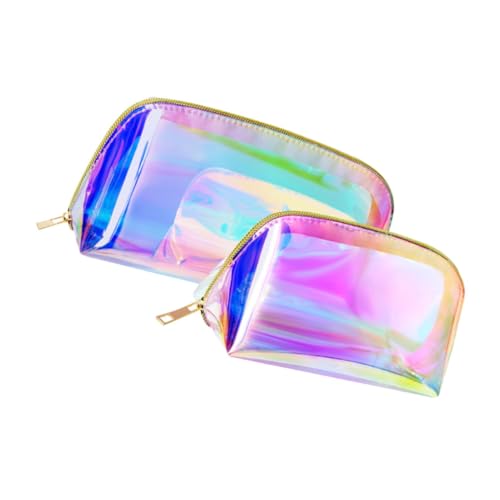 VALICLUD 2stücke Transparente Kosmetiktasche Für Reise Schminktasche Make up Tasche Mit Klarem Sichtfenster Für Frauen Mädchen Kosmetikbeutel Aufbewahrungstasche von VALICLUD