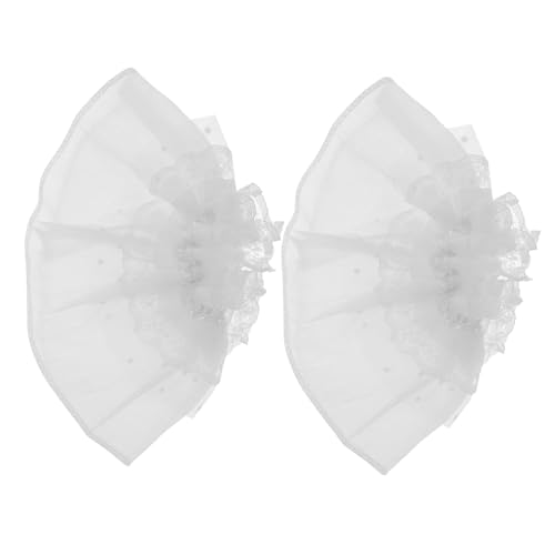 VALICLUD 2stücke Spitze Handgelenkmanschetten Abnehmbar Für Frauen Falsche Ärmel Weiß Elegantes Glockenärmel-design Für Hochzeit Kostüm Cosplay von VALICLUD
