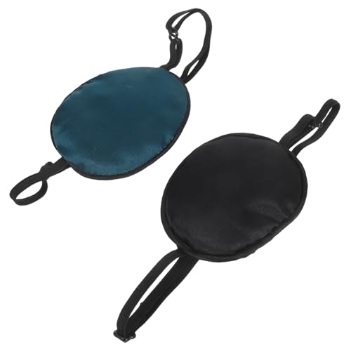 VALICLUD 2 Stück Verstellbare Piraten-augenklappe Atmungsaktive Wiederverwendbare Ein-augen-patch für Erwachsene für Amblyopie-therapie und Halloween-kostüm von VALICLUD