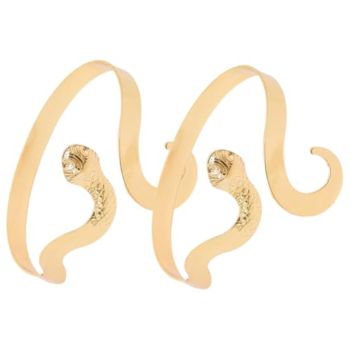 VALICLUD 2 Stück Verstellbares Teiliges Schlangenarmreif Oberarm Manschette Offenes Design Damen Schmuck für Geburtstag Hochzeit Party Cosplay von VALICLUD