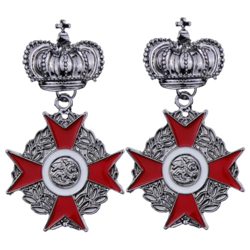 VALICLUD 2 Stück Vintage Brosche für Herren aus Robustem Legierungsmetall Dekorative Anstecknadel mit Design für Jacken Mäntel Pullover Modisches Accessoire für Kleidung und Anzüge von VALICLUD