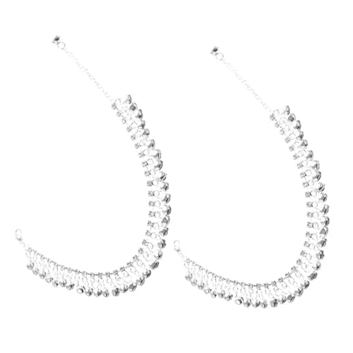 VALICLUD 2 Stück Vintage Ethnische Fußkettchen mit Glocken aus Zinklegierung Langlebige Verblassungsbeständige Sommer Fußschmuck für Damen Vielseitig Tragbar Am Strand und Freizeit von VALICLUD