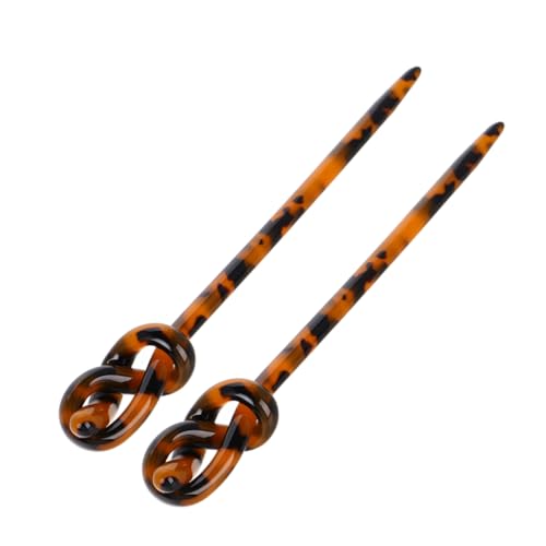 VALICLUD 2stücke Haarnadeln Mit Leopardmuster Für Frauen Chinesischer Stil Haarstäbchen Für Brötchen Dekorative Haarspangen Aus Strapazierfähigem Material Vielseitig Einsetzbar Für von VALICLUD