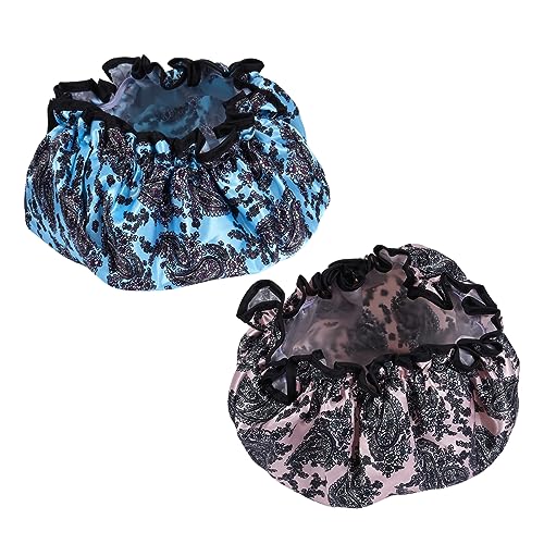 VALICLUD 2 Stück Wasserdichte Badekappe Duschhauben Bade Haarkappe Duschhaube Badehaube Leoparden Duschhaube Hut Badehaube Duschhaube Duschhaube Männer Haar Duschhaube Duschhaube Groß von VALICLUD
