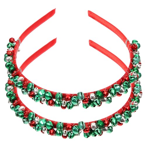 VALICLUD 2 Stück Weihnachtliches Rentier Stirnband mit Glocken Teiliges Xmas Cosplay Haarreif Leichtes Party Haaraccessoire für Weihnachten Neujahr Karneval und Festliche Anlässe von VALICLUD