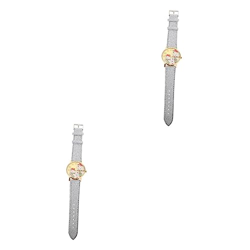 VALICLUD 2 Stück Weihnachts Schneemann Uhr Weihnachtsuhr Schneemann Kinderuhr Kinderuhr Schneemann Musteruhr Weihnachtsgeschenkuhr Kinderdekoruhr Farbe Kinderuhr von VALICLUD