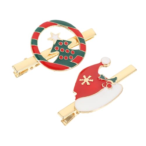 VALICLUD 2stücke Weihnachts Haarspangen Niedliche Legierung Haarklammern Im Xmas Design Party Haarschmuck Für Und Mädchen Für Festliche Anlässe Und Weihnachtsfeiern von VALICLUD