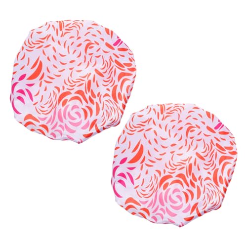 VALICLUD 2stücke Duschhaube Für Damen Satin Haarhaube Atmungsaktiv Haarschutzkappe Duschhut Duschhüte Zum Haaretrocknen Und Haarschutz von VALICLUD