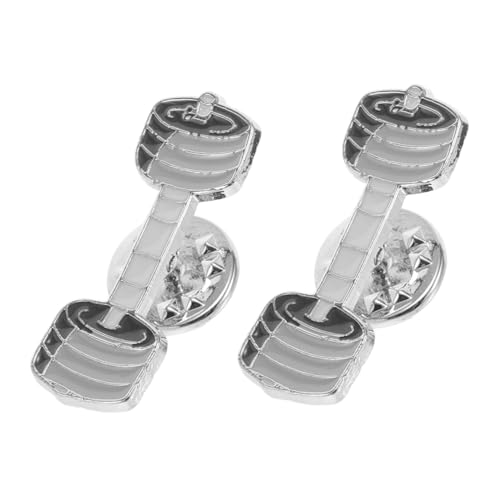 VALICLUD 2 Stück Zinklegierung Cartoon Hantel Brosche Teiliges Modische Emaille Anstecknadeln für Rucksack Sicherer Verschluss Langlebiges Design für Schüler und Alltagsschmuck von VALICLUD