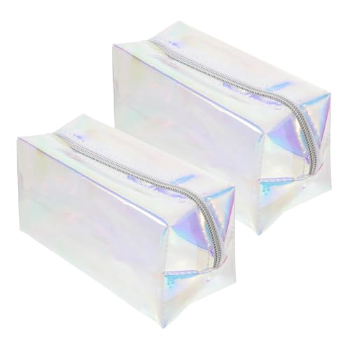 VALICLUD 2stücke Tragbare Kosmetiktasche Für Damen Reise-toilettenartikelbeutel Mit Reißverschluss Aufbewahrungstasche Für Kosmetika Schreibwaren Handys Und Kleinigkeiten Für Reisen von VALICLUD