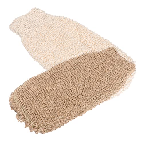 VALICLUD 2 Stück Jute-bade- Und Duschhandschuhe Peeling-reinigungshandschuhe Für Erwachsene Jungen Und Mädchen Rückenmassagehandschuhe Zum Badetücher von VALICLUD