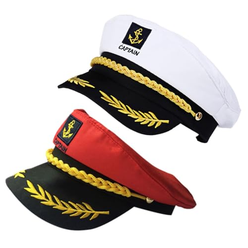 VALICLUD 2 Stücke Cosplay Hut Kappe Sailor Marine Design Outdoor Sonnenhut Für Männer Frauen von VALICLUD