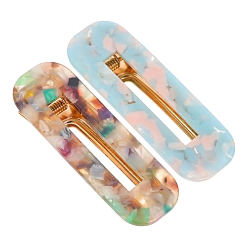 VALICLUD 2 Stücke Entenschnabel Haarspange Haarspange Zubehör Mädchen Frauen Clips Silber Für Flache Haarspange Acetat Blatt von VALICLUD