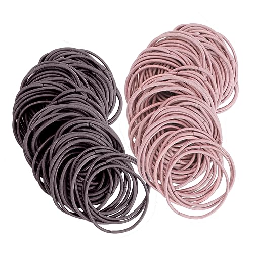 VALICLUD 2 Stück Modisches Haargummi Einfaches Ring Haarband Langlebig Für Mädchen Haarschleifenseil Pink Kaffee von VALICLUD