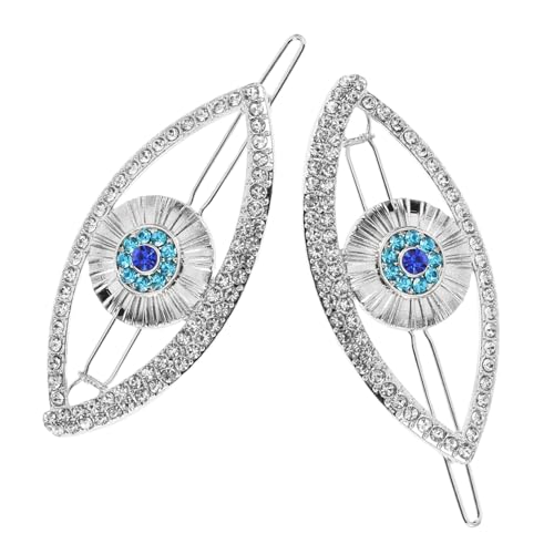 VALICLUD 2stücke Strass Haarklammern Mit Bösem Blick Für Und Mädchen Glitzernde Haaraccessoires Für Partys Valentinstag Und Hochzeiten Vielseitig Einsetzbar Fixierung Von Modisches von VALICLUD