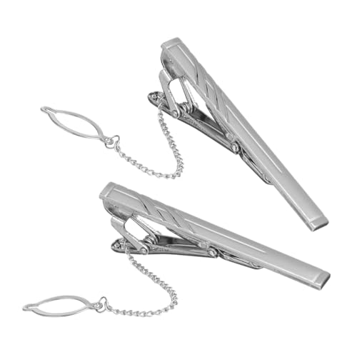 VALICLUD 2 Stücke Herren Krawattenklammer Metall Krawattenclips für Hochzeiten Business Events Formelle Anlässe Stilvoller Krawattenhalter für Perfekten Look von VALICLUD