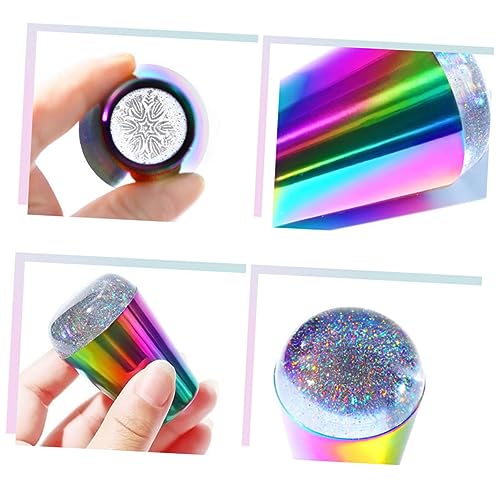 VALICLUD 2 Stücke Nagelstempel für Nail Art Transparente Stempel für Diy Maniküre Elastisches Design für Anfänger Präzise Musterplatzierung Perfektes Nageldesign Tool von VALICLUD