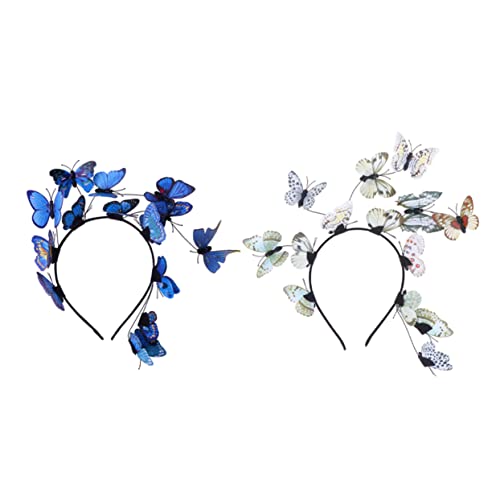 VALICLUD 2stücke Braut Haarreif Mit Lebendigen Schmetterlingen Handgemachte Kopfdekoration Für Hochzeiten Partys Und Fotoshootings Für Mädchen Und von VALICLUD