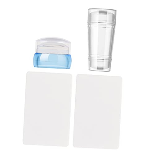 VALICLUD 2stücke Nagelstempel Silikon-nailart-stempel Für French Manicure Und Nageldekoration Inklusive Schaber Für Einfache Anwendung Bei Maniküre Und Nailart-design von VALICLUD