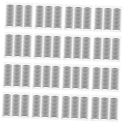 VALICLUD 20blätter Schwarze Eyeliner-aufkleber Für Doppelte Augenlider Make-up-augendekor Temporäre Lidschatten-aufkleber Schöne Eyeliner-klebeband Geeignet Für Große Augen von VALICLUD