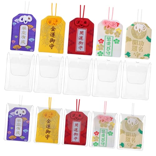 VALICLUD 20 STK Segen Tasche famaliguy glucksbringer boomarm Japanische Segensbeutel Taschenamulett Herren Anhänger Omamori-Charm-Schutz Kette Glücksbeutel japanischer Omamori-Charme Leinen von VALICLUD