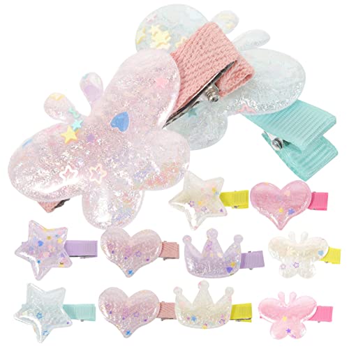 VALICLUD 20stücke Teiliges Bunter Haarklammern Für Mädchen Niedliche Haarspangen Mit Für Kinderhaare Verschiedene Designs Schmetterlinge Herzen Sterne Für Besondere Anlässe Und Alltag von VALICLUD