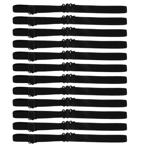 VALICLUD 20 Stück Fliege-Verlängerungsbänder: Verstellbares elastisches Fliege-Band mit Clips – Polyester-Schleifenverlängerung für Uniformen und Hemden von VALICLUD