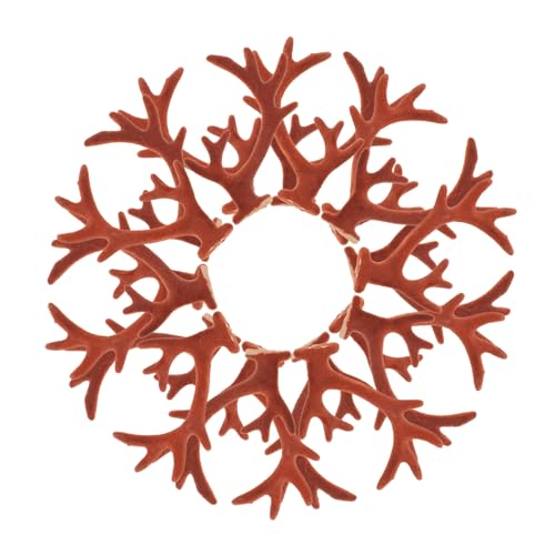 VALICLUD 20 Stück Geweih Stirnband Schwarz Rosa Verrückt Herden Von Hirschgeweihen Handwerk Zubehör Faux -geweih Hörner Mütze Aus Rentiergeweih Reh Künstlich Cosplay Kaffee Beflockung von VALICLUD