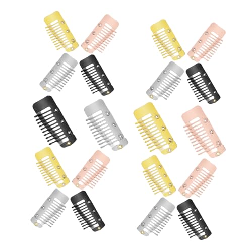 VALICLUD 20 Stück Haarklammern für Damen Metall Wig Clips zum Fixieren von Haarverlängerungen mit Zähnen für Diy Haarschmuck und Beret Clips von VALICLUD