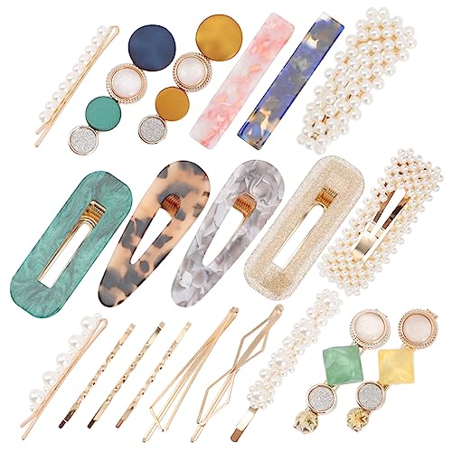 VALICLUD 20stücke Teiliges Set Perlen-haarspangen Für Damen Haarschmuck- Für Besondere Anlässe Und Tägliche Stylings Hochwertige Haarklammern Für Einzigartige Frisuren von VALICLUD