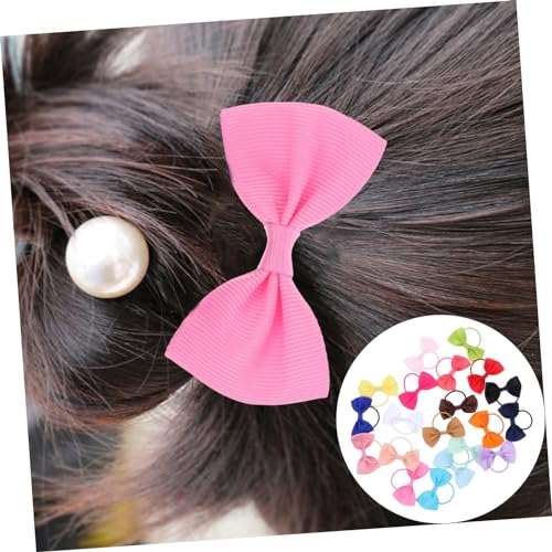 VALICLUD 20 Stück Mädchen Haargummis mit Schleife Elastische Zopfgummis Bunten Farben für Weihnachten für Junge Mädchen und Festliche Anlässe von VALICLUD