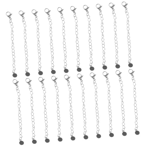 VALICLUD 20 Stück Teiliges Kettenverlängerungs mit Robustem Karabinerverschluss Vielseitig Einsetzbar für Halsketten Armbänder und Schmuckreparatur Einfache Installation für DIY VALICLUD 20 Stück Teiliges Kettenverlängerungs mit Robustem Karabinerverschluss Vielseitig Einsetzbar für Halsketten Armbänder und Schmuckreparatur Einfache Installation für DIY von VALICLUD