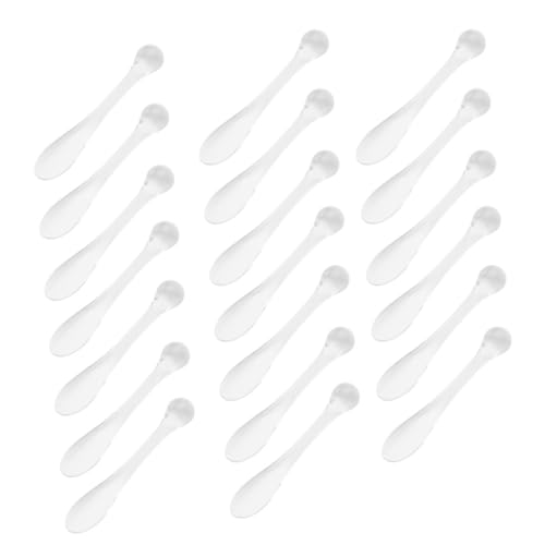 VALICLUD 20 Stück Teiliges Kosmetikspatel mit Doppeltem Endstück Transparente Gesichts und Augencreme Löffel Handliche Massage Sticks aus Langlebiger für Augenpflege und Hautstraffung von VALICLUD