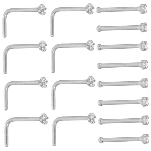 VALICLUD 20 Stück Teiliges Nasenpiercing aus Rostfreiem Förmige und Gerade Nasenstecker Hautfreundlich Poliert Langlebig und Vielseitig Geeignet für Damen und Herren Hypoallergen Schmuck von VALICLUD