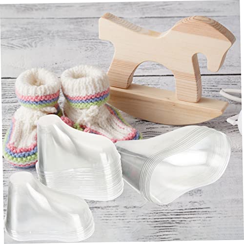 VALICLUD 20 Stück Teiliges Transparente Kunststoff babyfüße Modellständer für Junge Mädchen socken und Schuhe Langlebig Formstabil für Shop Familiendisplay von VALICLUD