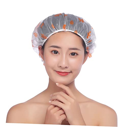 VALICLUD 20 Stück Wasserdichte Duschhaube Duschhaube Kleiner Hut Für Damen Gefütterte Für Damen Aus Stoff Mit Stofffutter Haarkappe Für Dusche Bad von VALICLUD