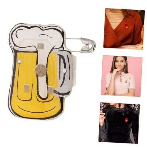 VALICLUD 200 Stk Jacken, Hüte, Brosche das Blitzkostüm cartoon blinkende brosche Flash-Kostüm oktoberfest dekorationen Niedlich Bier Geschenk LED Rucksack Abzeichen Kind Schmuck von VALICLUD