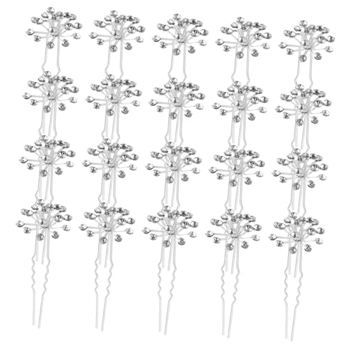 VALICLUD 20stücke Hochzeitshaarnadeln Mit Strasssteinen U-förmige Haargabeln Für Braut-styling Haarschmuck Für Frauen Elegant Für Hochzeitsfeiern Und Festivals von VALICLUD