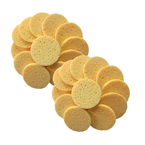 VALICLUD 20stücke Runde Makeup Schwämme Hautfreundliche Reinigungspads Aus Zellulose Für Gesichtsreinigung Und Make-up Entfernung Hautfarbig Für Sensible Haut von VALICLUD