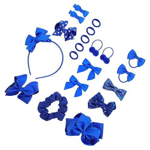 VALICLUD 20stücke Teiliges Für Mädchen Blaues Haarschmuck Haarbändern Haarklammern Haargummis Und Scrunchies Für Verschiedene Anlässe von VALICLUD