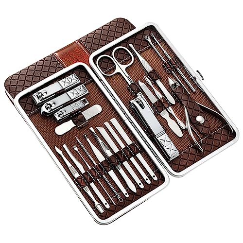VALICLUD 21 Teiliges Nagelknipser Set Trimmer Pediküre Werkzeug Feile Damen Senioren Nagelhautknipser Zangen Kits Fingermaniküre Nagelknipser Metall Nagelmaniküre von VALICLUD