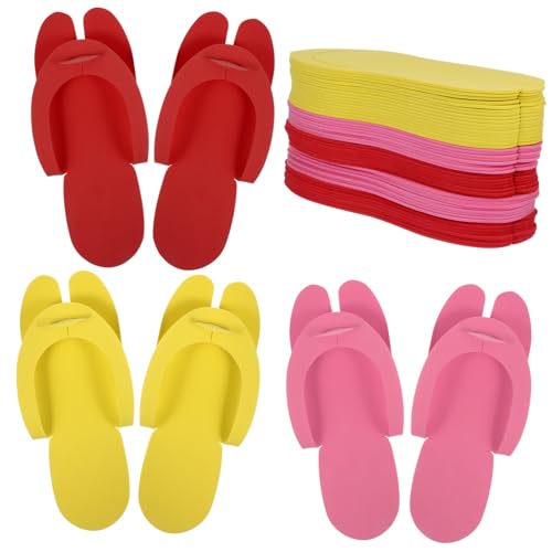 VALICLUD 24 Paar Faltbare Hausschuhe Hotel Spa Hausschuhe Faltbare Tragbare Gäste Flops Für Männer Für Den Einmaligen Gebrauch von VALICLUD