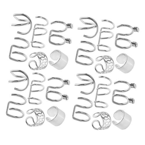 VALICLUD 24 Stck Teiliges Ear Piercing Silberne Ohrclips für Damen Knorpel Ohrmanschetten Vielseitige Haarschmuck Accessoires für Dreadlocks und Alltagslook von VALICLUD