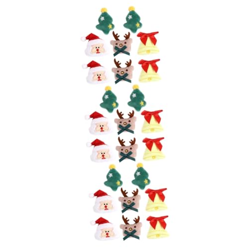 VALICLUD 24 Stk Brosche belohnung kinder kinderkostüm soft toy weihnachtskleidung corsage Pullover-Schal-Clip Weihnachtsgeschenk Plüsch Brustnadeln Elch Zubehör schmücken PP-Baumwollfüllung von VALICLUD